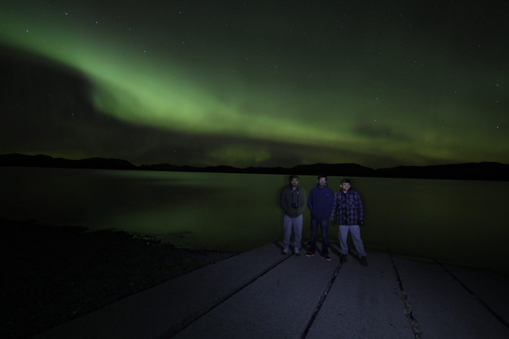 Aurora borealis at Lake Laberge, Yukon
