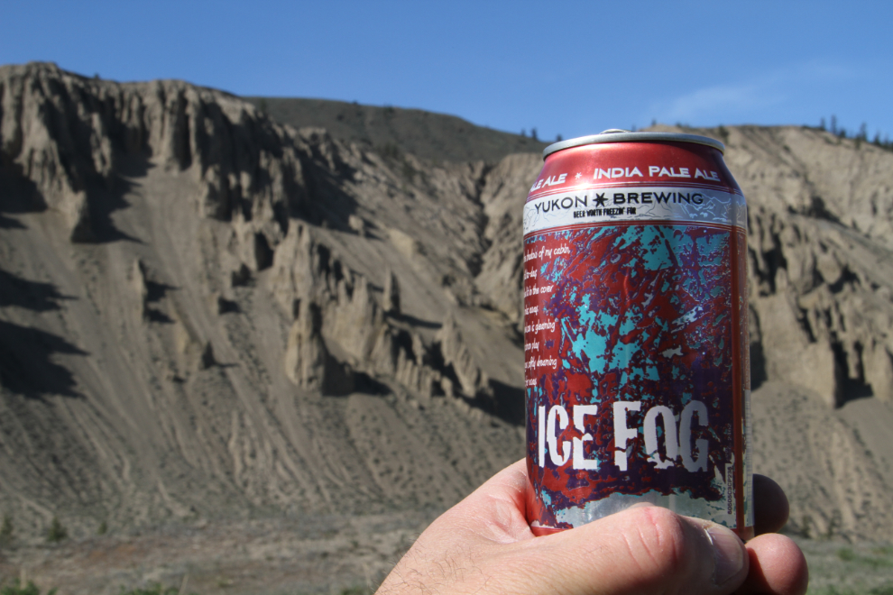 Ice Fog - Yukon beer - at Farwell Canyon, BC