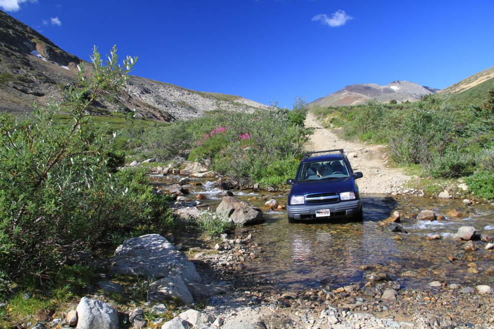 Creek crossing on Montana Mountain, Yukon