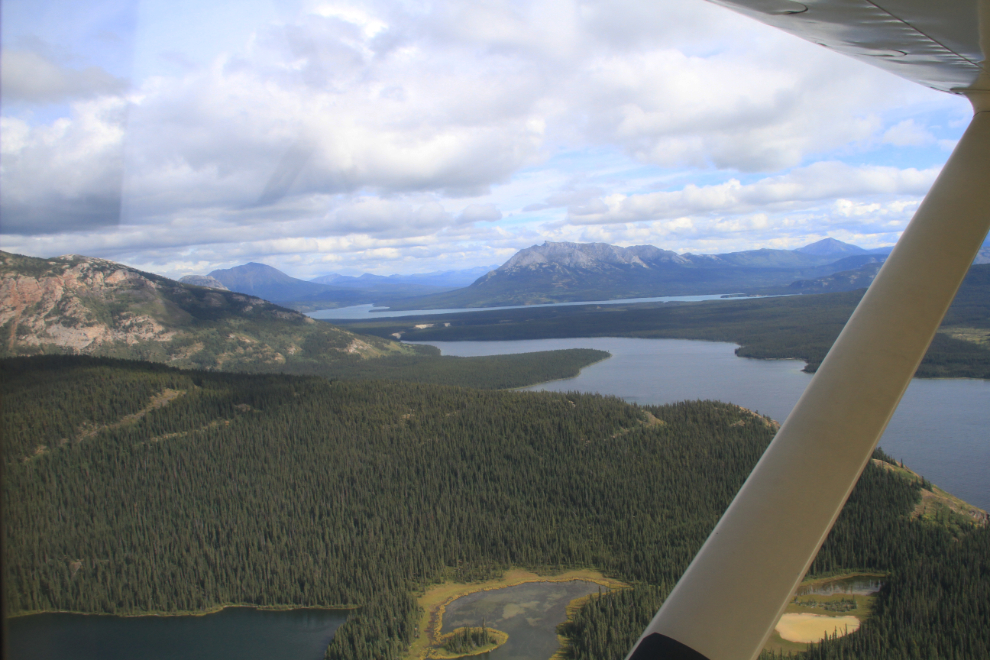 Aerial view of the Yukon's Southern Lakes region