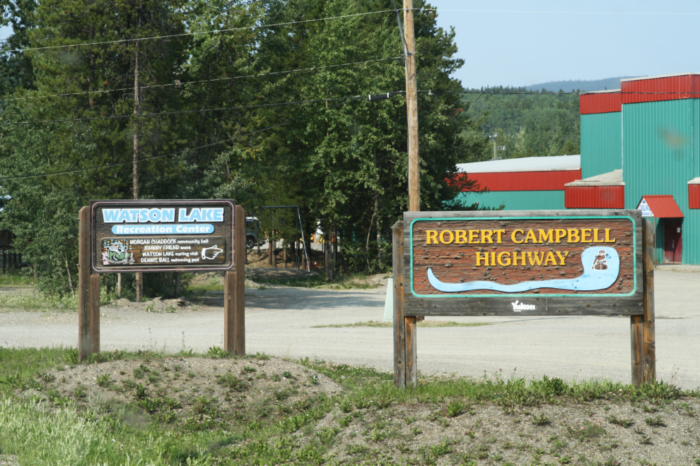 Start of the Robert Campbell Highway in Watson Lake