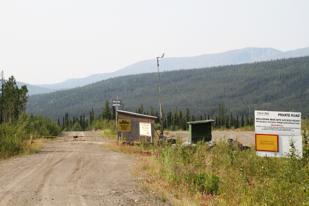 Access road to Yukon Zinc's Wolverine Mine, off the Robert Campbell Highway, Yukon