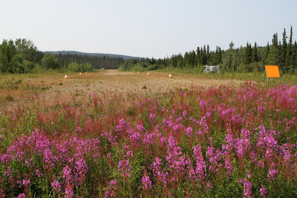 The Finlayson Lake airstrip beside the Robert Campbell Highway, Yukon