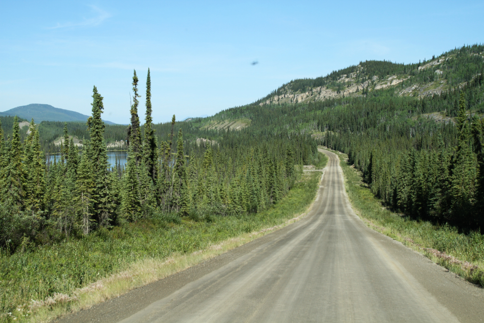 Westbound on the Robert Campbell Highway east of Faro, Yukon