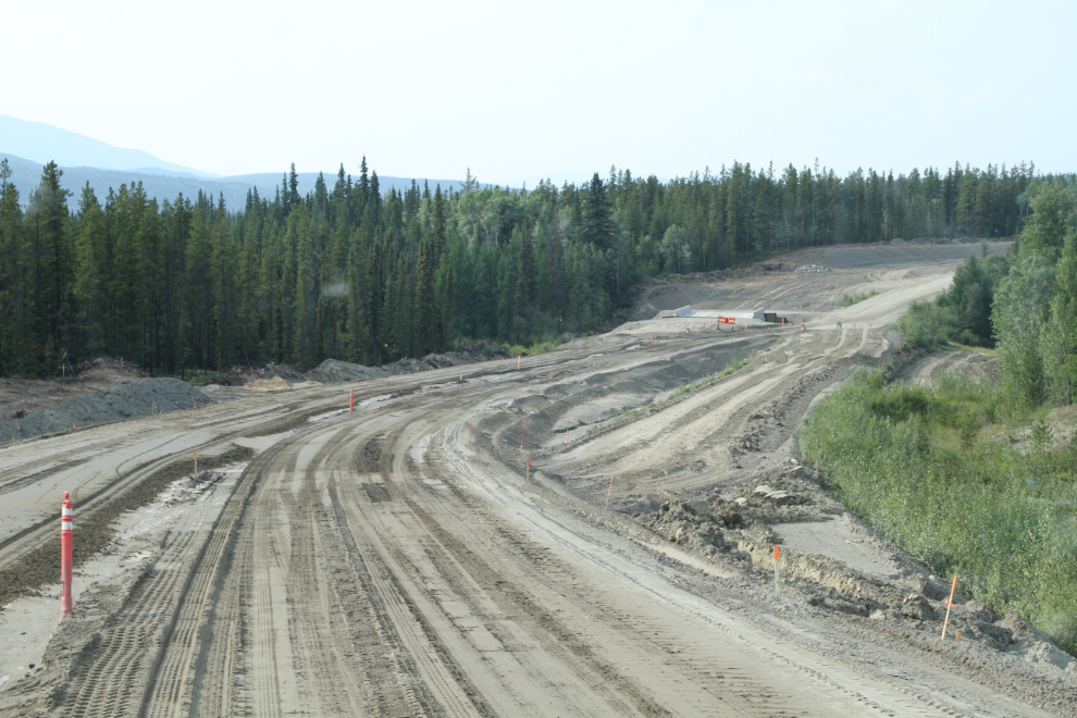 Major reconstruction on the Robert Campbell Highway, Km 73-79