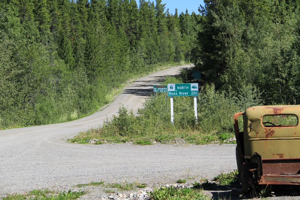 Looking north on the Canol Road - no services for 226 km