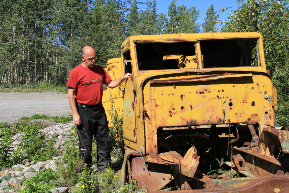 One of the 7 old trucks at the Canol Road rest area - an FWD, I think