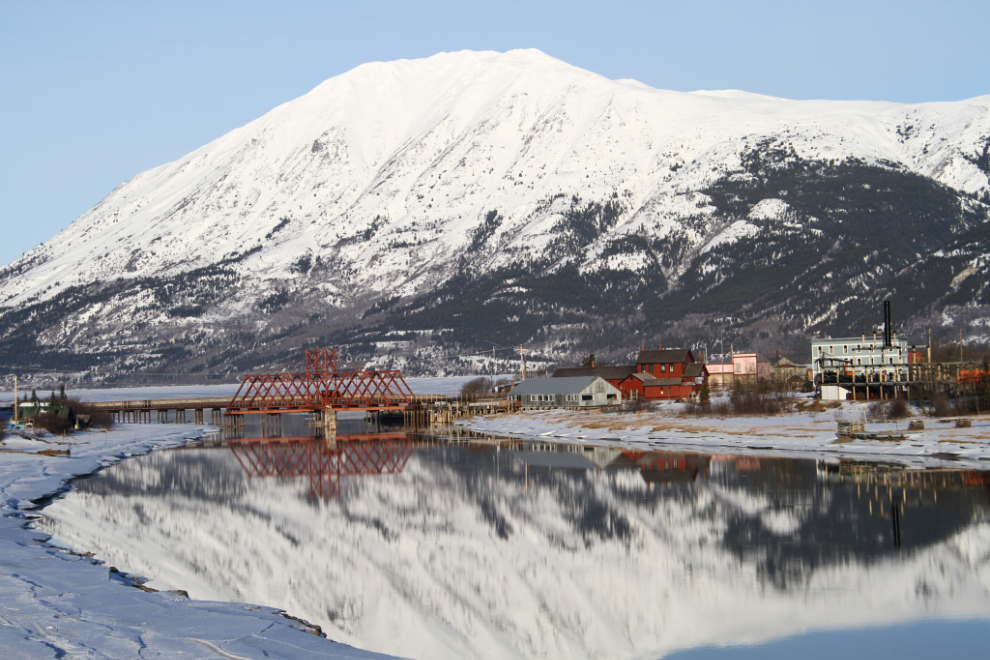 The classic view of Carcross from the highway bridge
