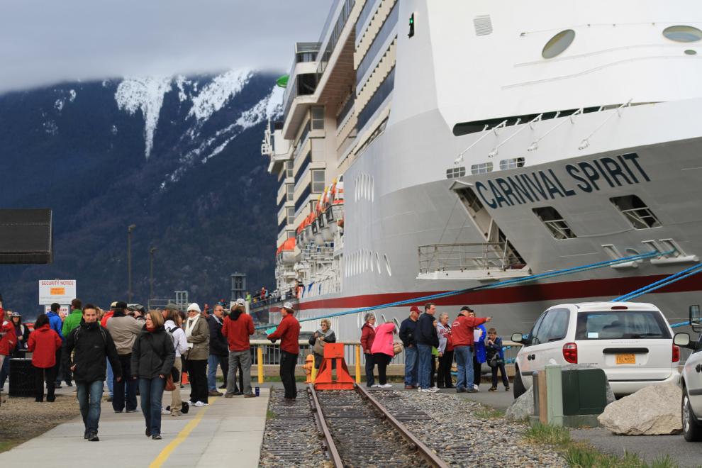 Carnival Spirit arrives at Skagway, Alaska