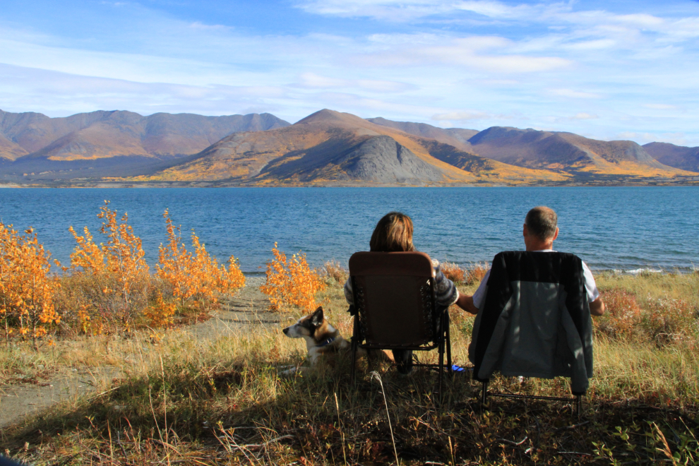 Relaxing at Kluane Lake, Yukon
