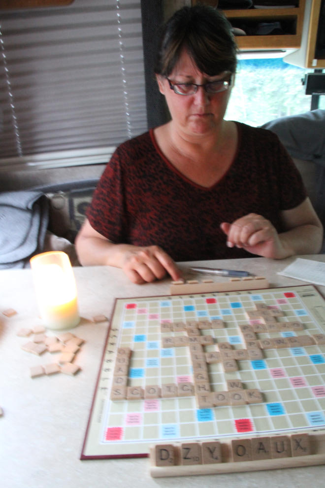 Playing Scrabble in the RV
