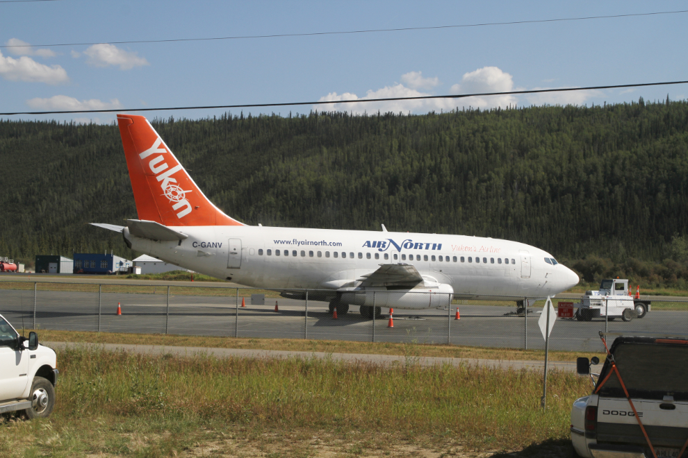 Air North Boeing 737 at Dawson City