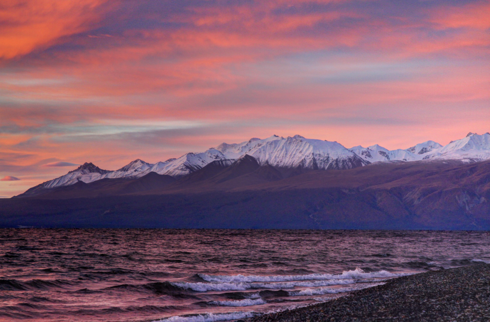 Fall dawn at Kluane Lake, Yukon