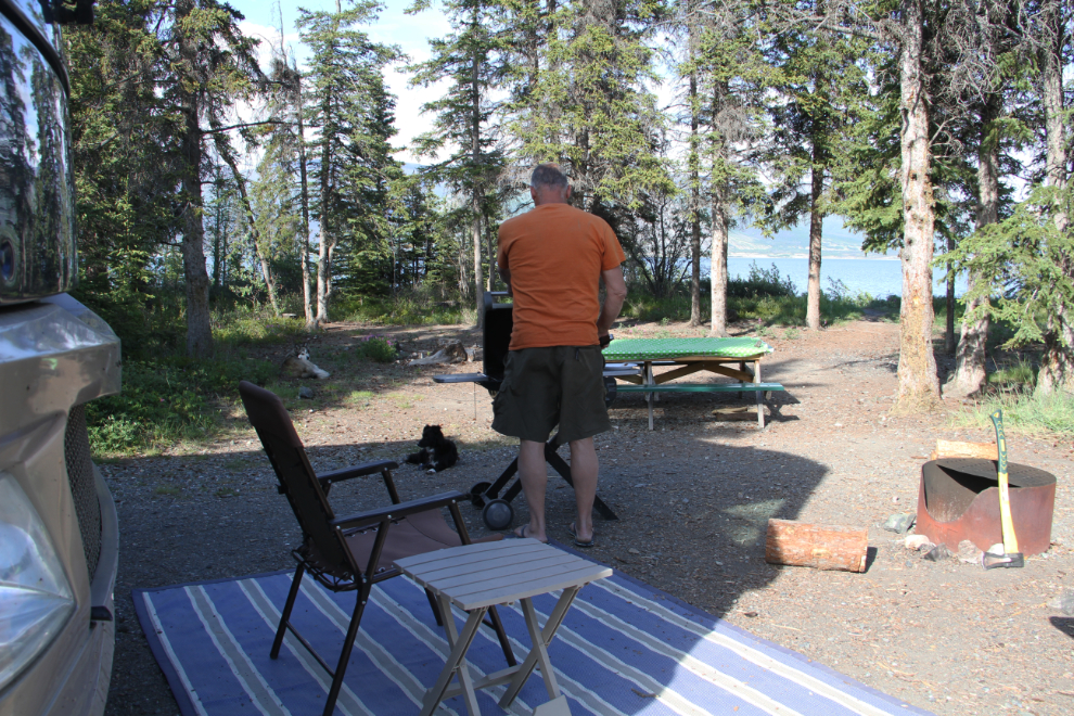 Campsite #8 at Congdon Creek Campground on Kluane Lake, Yukon