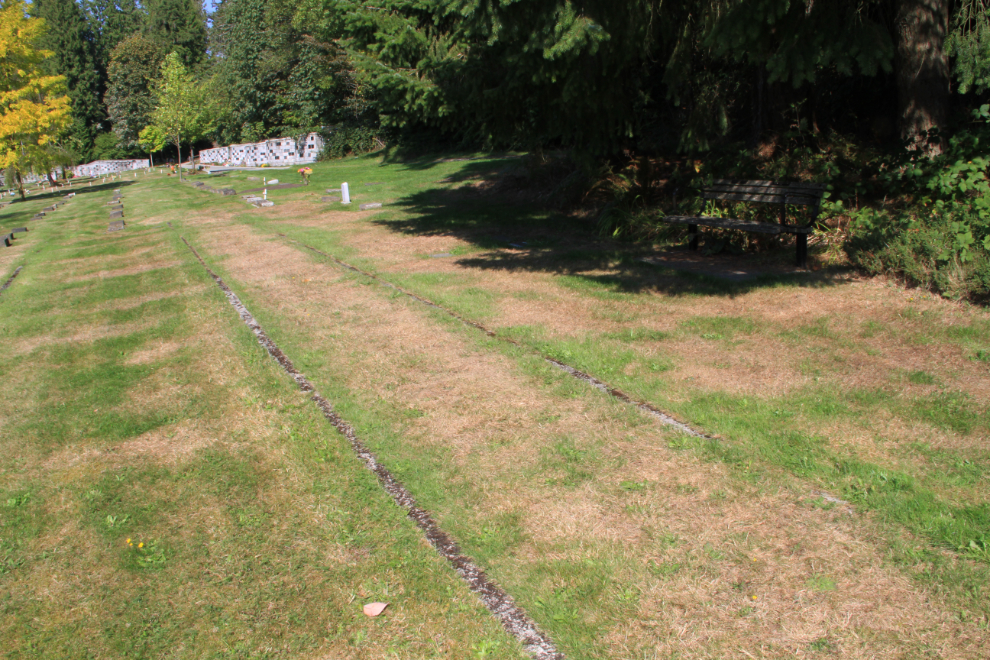 My great-grandmother's grave site at Robinson Memorial Park Cemetery in Coquitlam, BC
