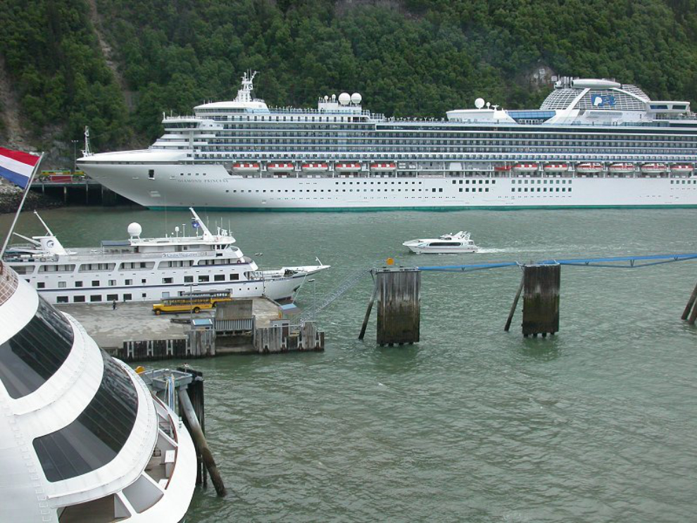 Cruise ship in Skagway harbor, 2005
