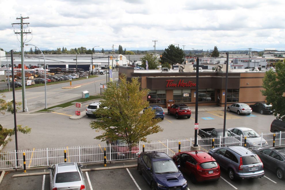 The view from room 313 at the Days Inn in downtown Langley