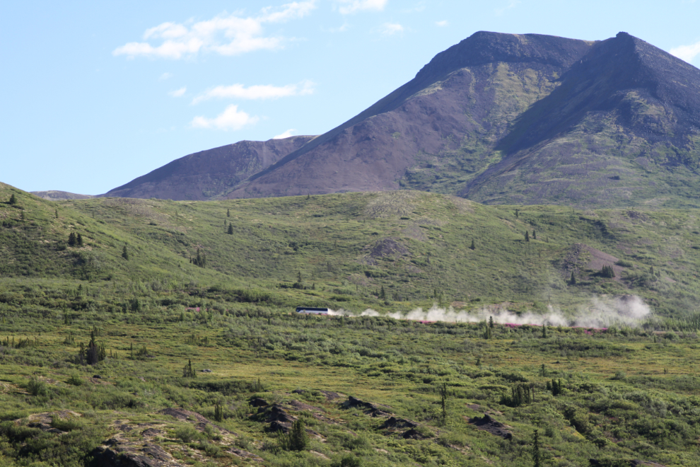 Tour bus on the Dempster Highway, Yukon
