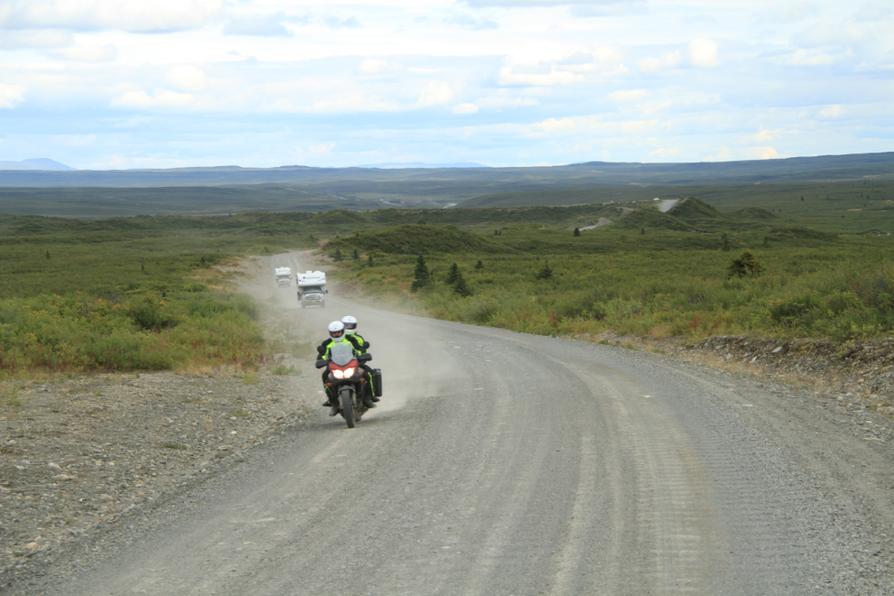 Motorcycle on the Denali Highway, Alaska