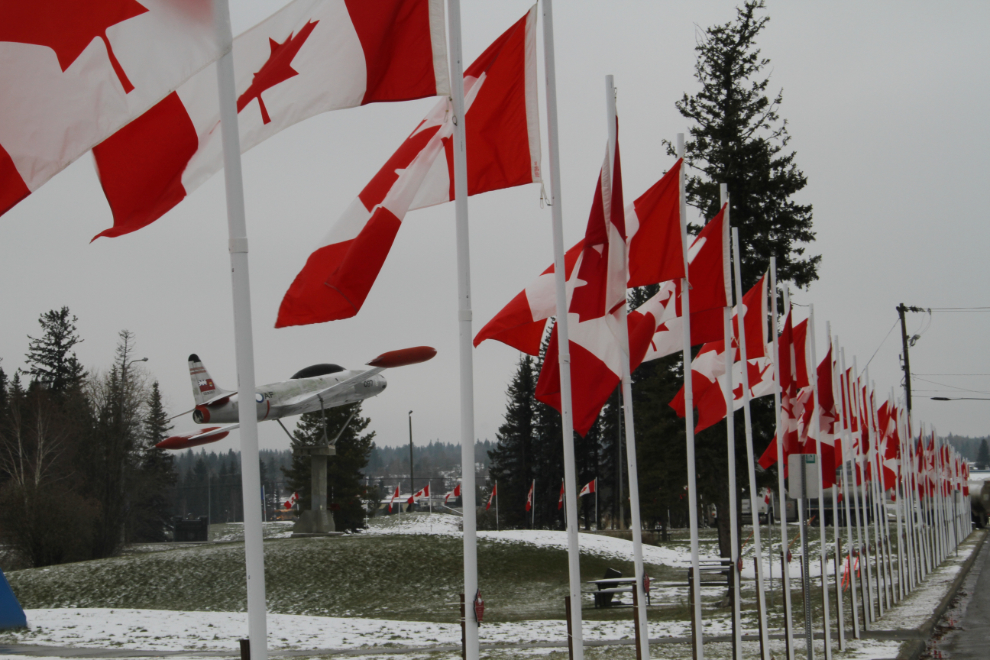 Flags of Remembrance at Edson, Alberta
