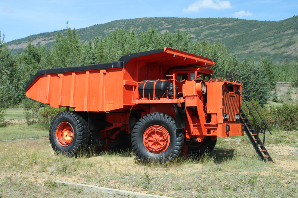 Mining truck on display at Faro, Yukon
