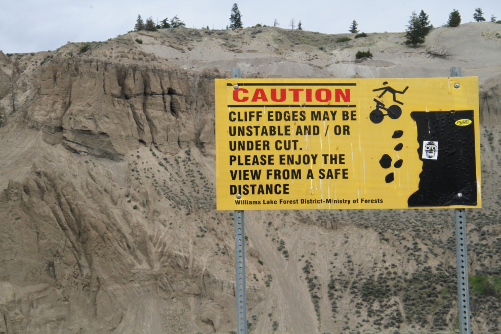 Dangerous cliffs at Farwell Canyon, BC
