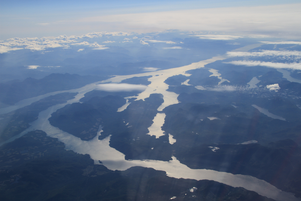 A look at the coast of BC from 37,000 feet