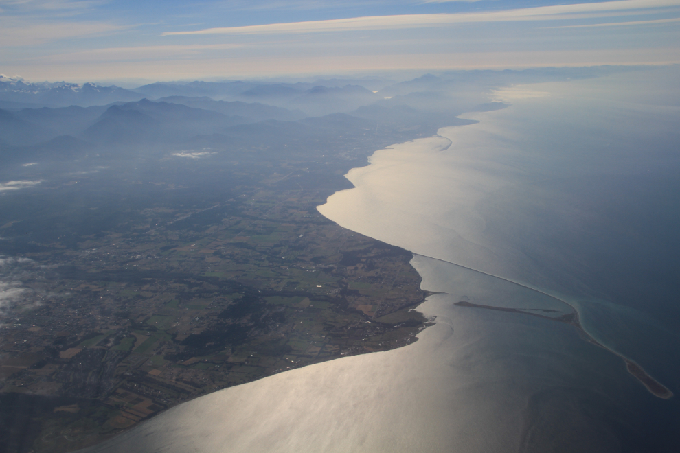 Dungeness National Wildlife Refuge from 37,000 feet