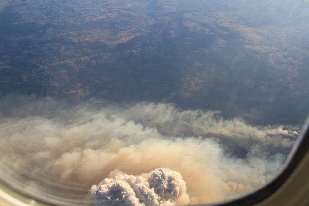 We flew directly over the incredibly destructive wildfires burning in eastern Washington.