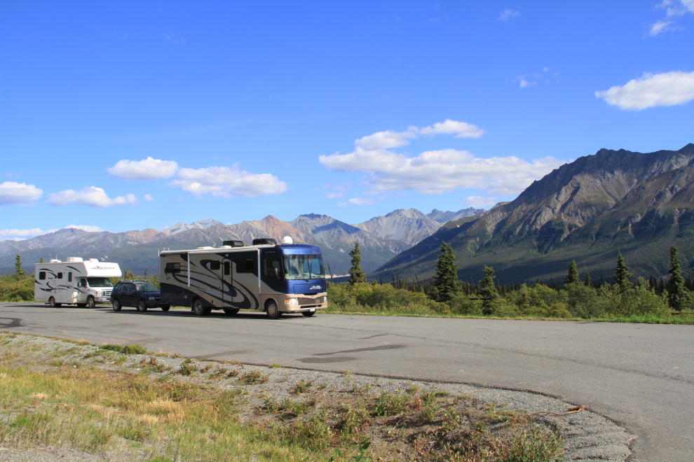 RVs on the Glenn Highway, Alaska