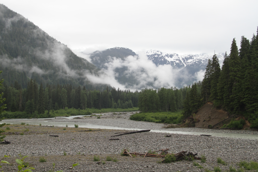 Texas Creek - driving to the Salmon Glacier on the Granduc Road at Stewart, BC
