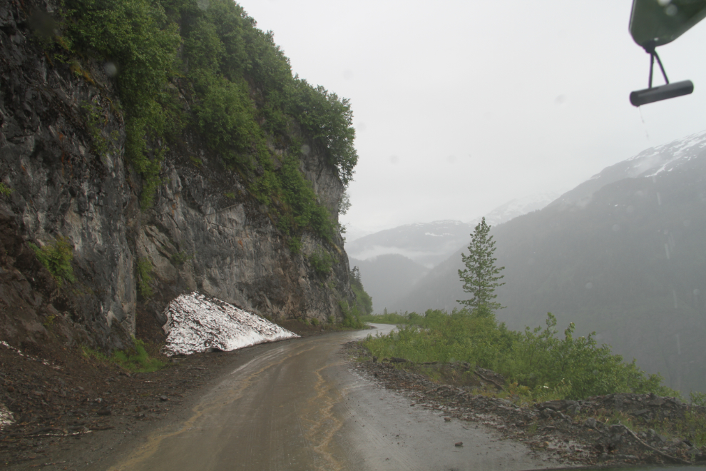 Driving to the Salmon Glacier on the Granduc Road at Stewart, BC