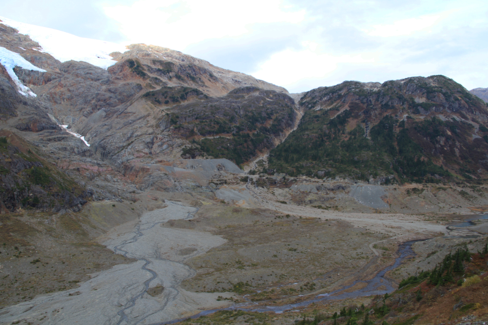 Former site of Tide Lake at the Salmon Glacier near Stewart, BC
