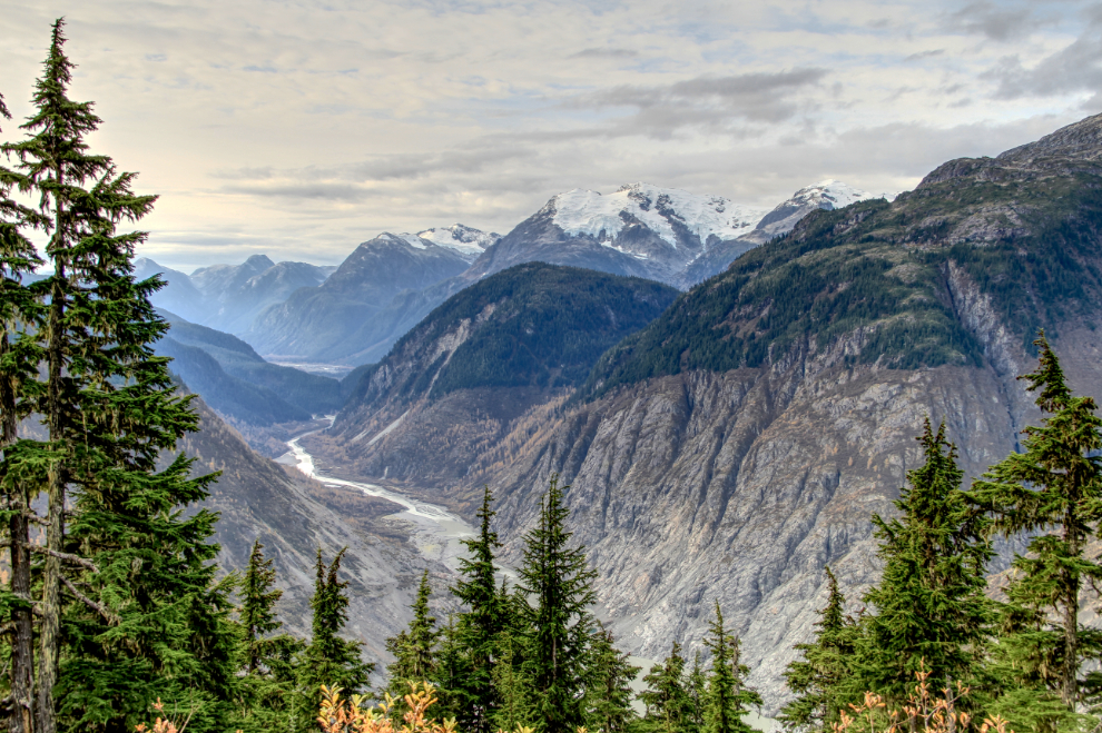 The view from the Salmon Glacier road near Stewart, BC