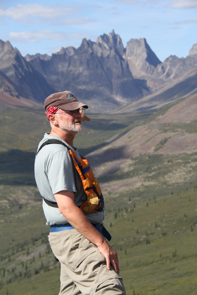 Geologist  Don Murphy on the Grizzly Creek trail, Tombstone Park, Yukon