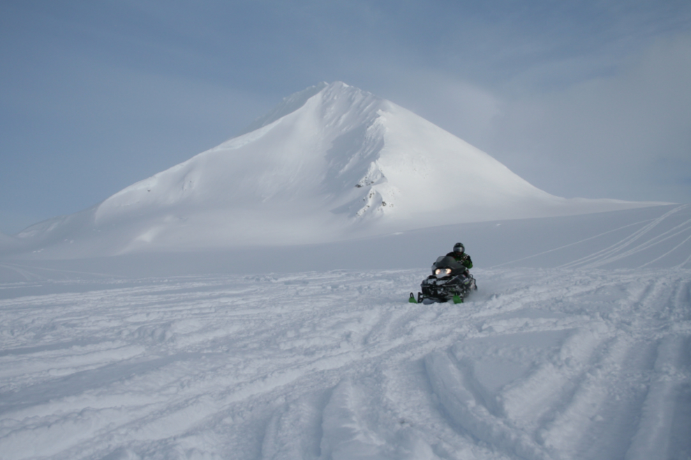 Snowmobiling at the Haines Summit at Easter