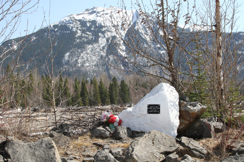 Memorial along the Pine River - 'August 16, 1996. Barry and Vijay. Always with us.'