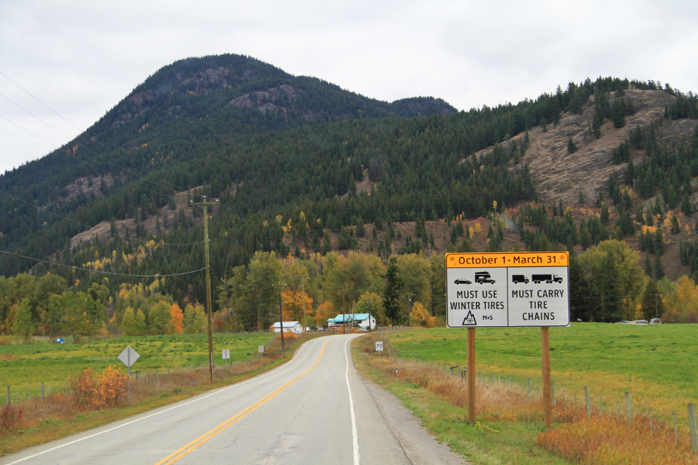 BC Highway 24 just west of Little Fort