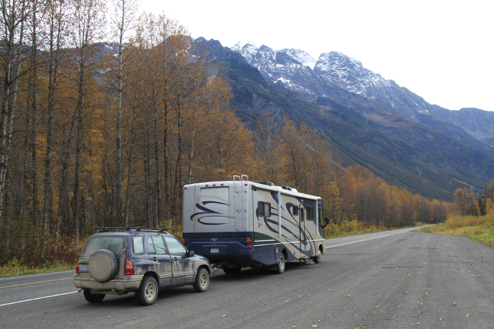 RV on the Glacier Highway, BC Highway 37A