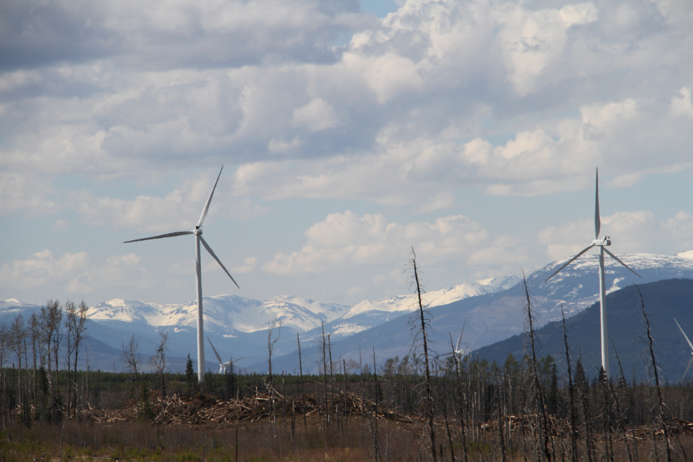 Wind turbines near Tumbler Ridge, BC