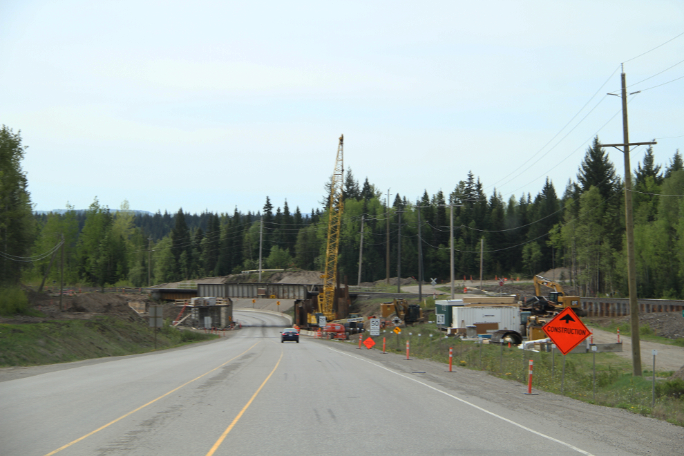 4-laning construction on BC Highway 97 near Quesnel.