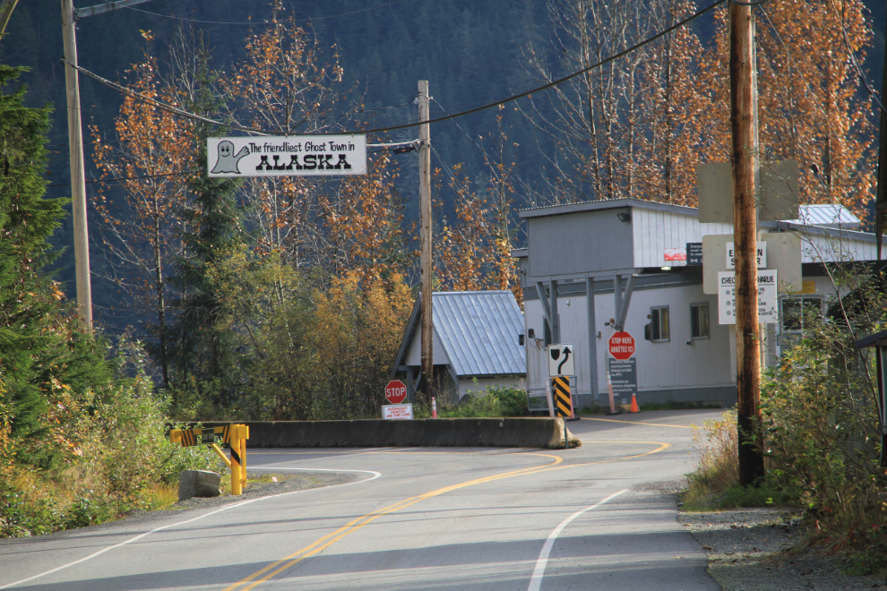 Canada/USA border at Hyder, Alaska