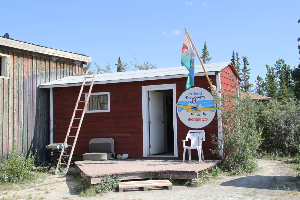Icefield Discovery's air base on Kluane Lake