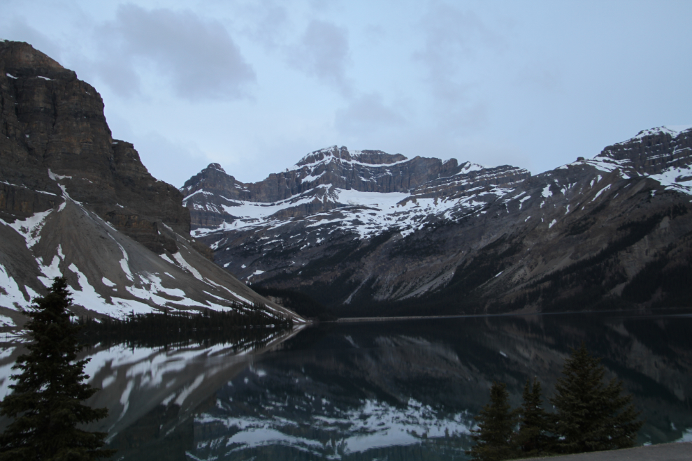 Dawn at Bow Lake on the Icefields Parkway, Alberta