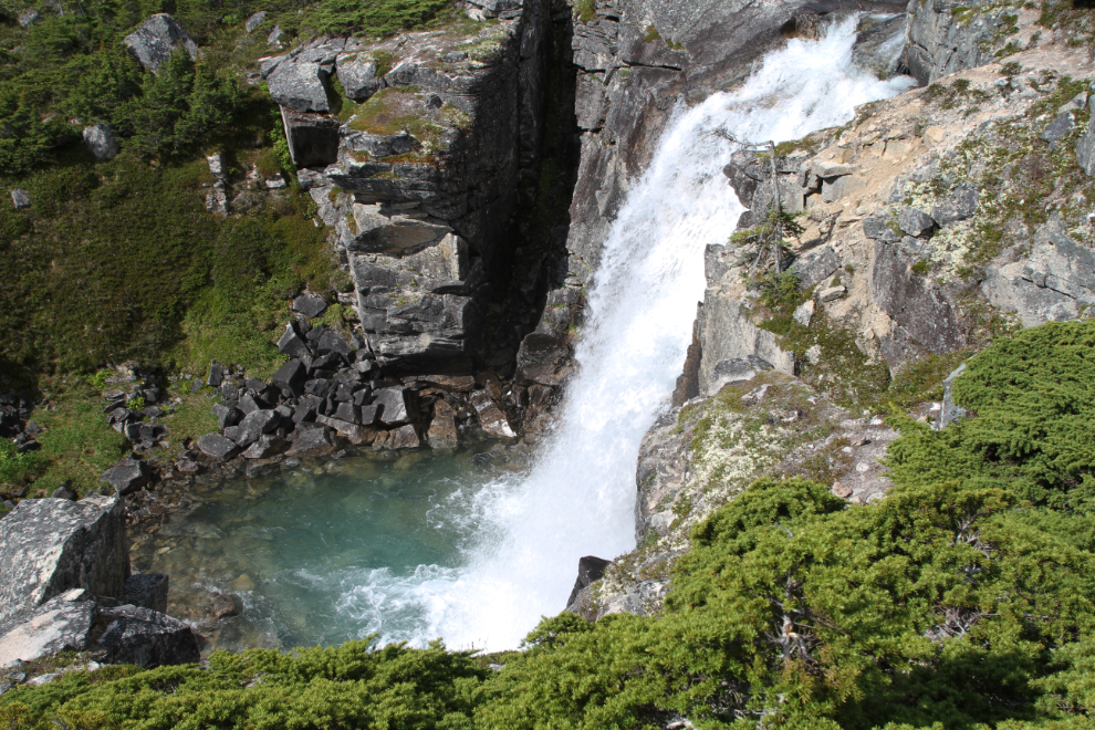 Waterfall on the International Falls Trail in the White Pass