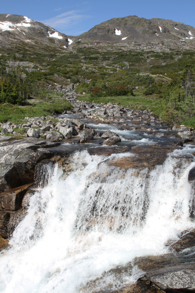 One of the many waterfalls along the International Falls Trail in the White Pass