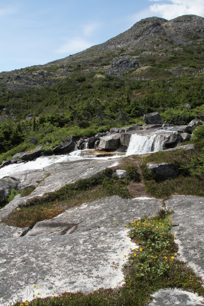 Granite along the creek on the International Falls trail