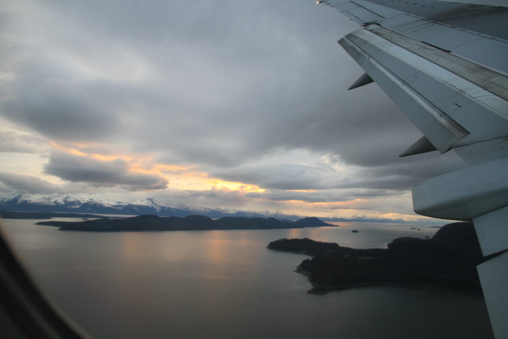 Flying into Juneau, Alaska