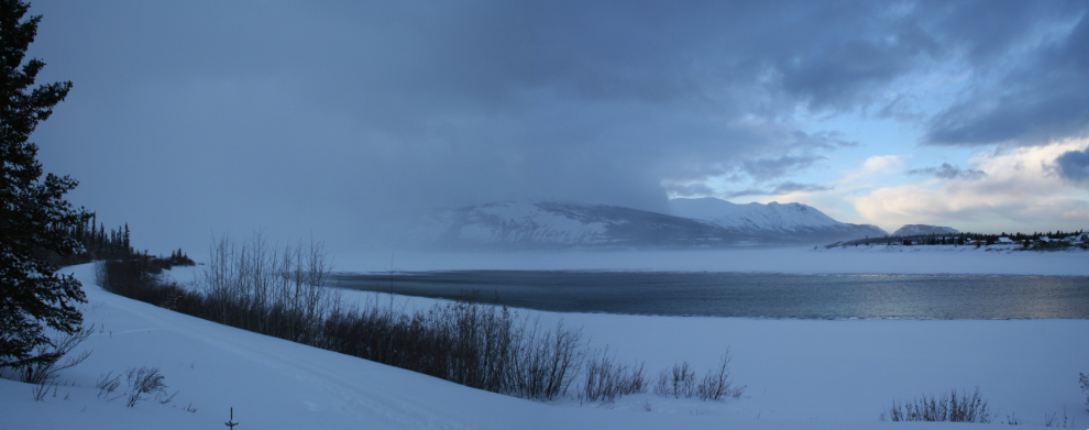 A wild March storm at Carcross, Yukon