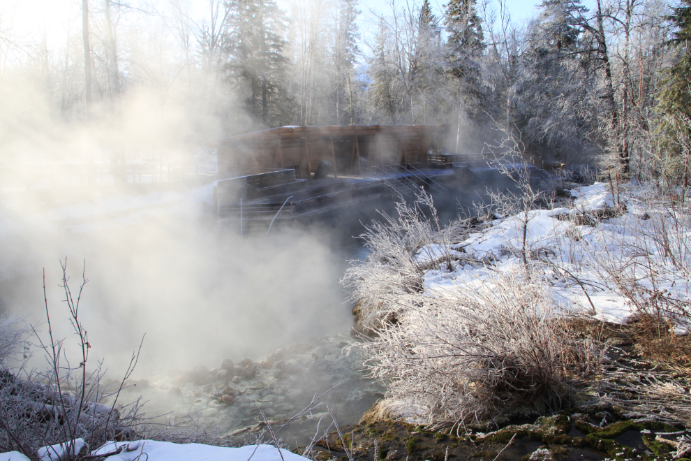 Liard River Hot Springs in the winter
